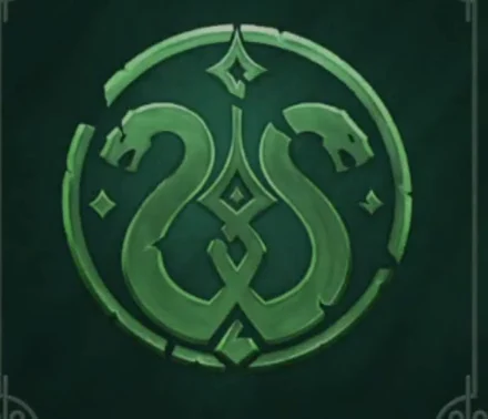 Mirror Serpent emblem: twin serpents in a ring
