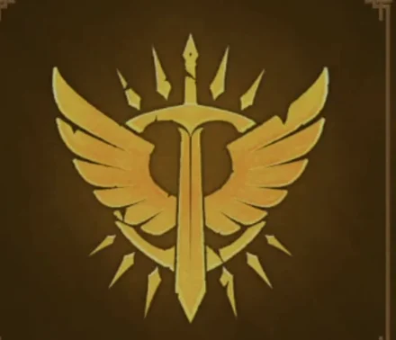 Radiant Tyr emblem: a winged sword